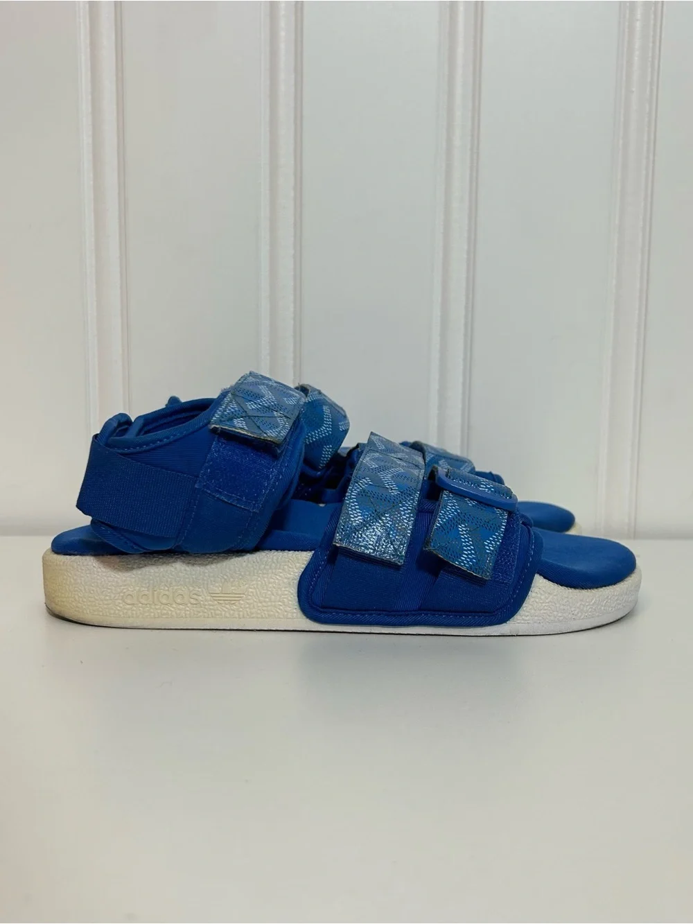 Adidas adilette 2 blue white sandals